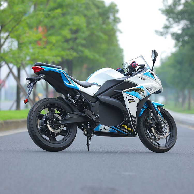High Speed 8000w Electric Racing Motorcycle with Max speed 80km/h
