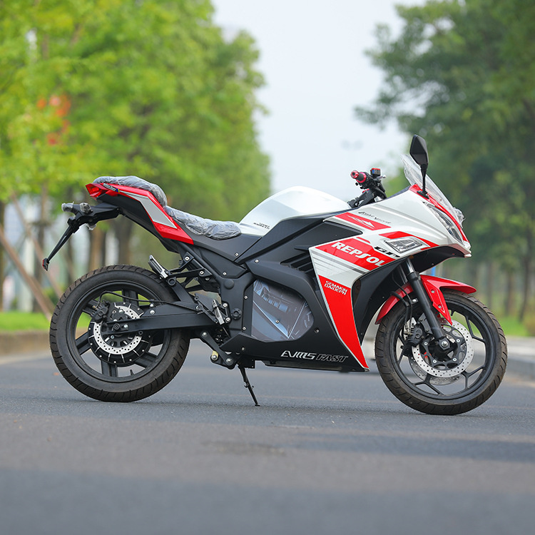 High Speed 8000w Electric Racing Motorcycle with Max speed 80km/h