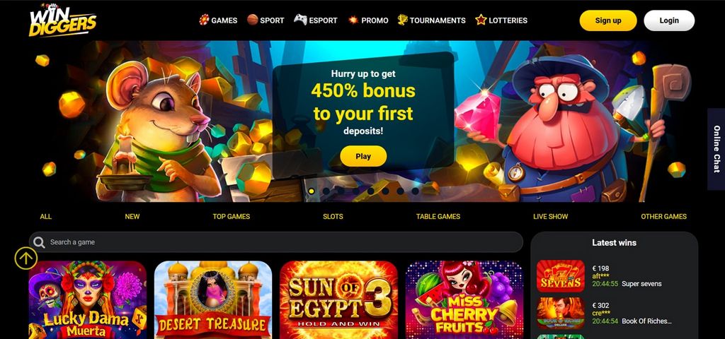 Win Diggers Online Casino Sister Sites